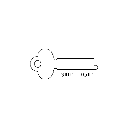 KEY BLANK ST KEYBLANK STEEL