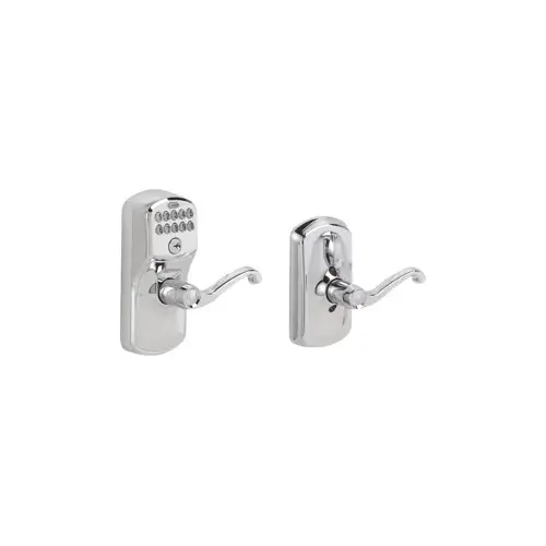 Keypad Entry Auto Lock Plymouth/Flair, Triple Option Adjustable Backset, Bright Chrome 625