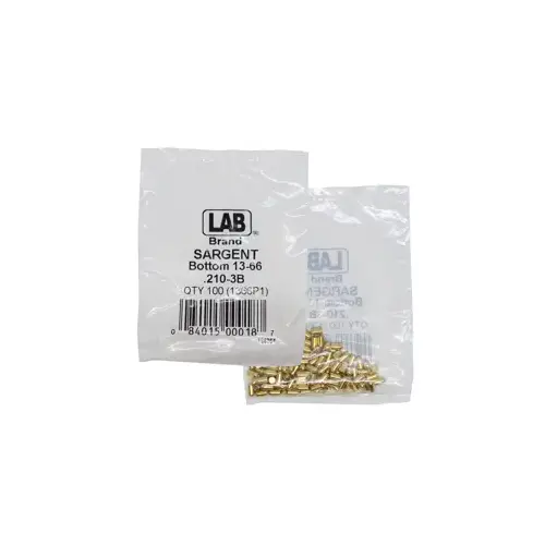 LAB SECURITY SAR13-0066 Sargent #3 Bottom Pin, Size .210, Polybag 100 Pins