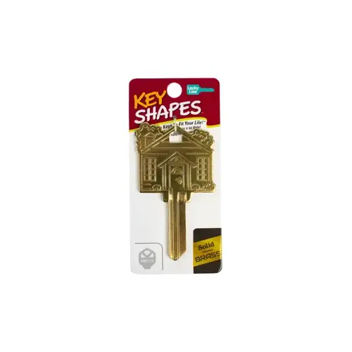 Brass Home Key Shapes Decorative House Key - SC1 ADA Friendly