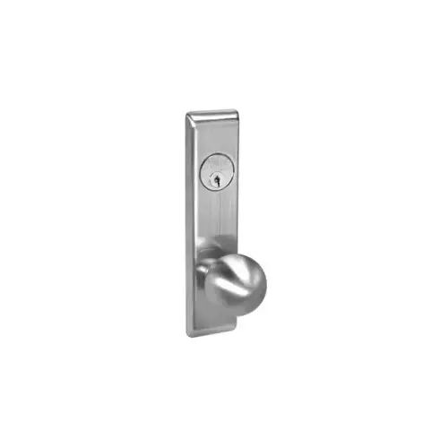 Dormitory Mortise Lock, Copenhagen Knob, 1" Deadbolt, Grade 1, Satin Chrome 626/US26D