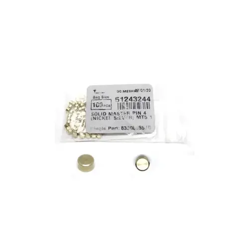 Mul-T-Lock PCY-MTPIN-M-SOL4 Solid Master Disk Nickel Silver