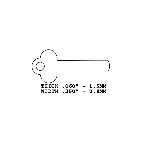 KEYBLANK ILCO KEY BLANK NICKEL SILVER