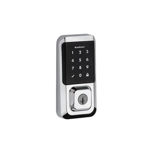 Kwikset 939WIFI-TSCR26-RCALFD SMT Halo Wi-Fi Touchscreen Deadbolt KW1 SmartKey, UL 20 Minute Fire Rated, Radius Corner Adjustable Latch 2-3/8"-2-3/4" Backset, Polished Chrome US26/625