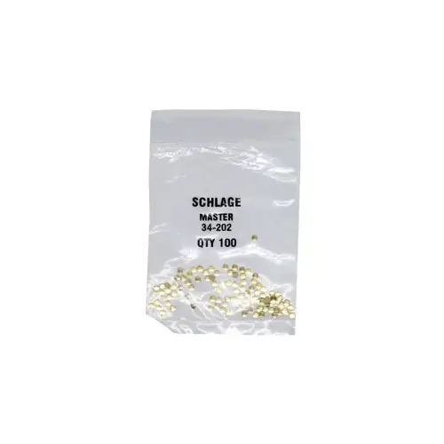 LAB SECURITY SCH34-202 KIT - #2 Schlage Master Pin .030, Polybag 100 Pins