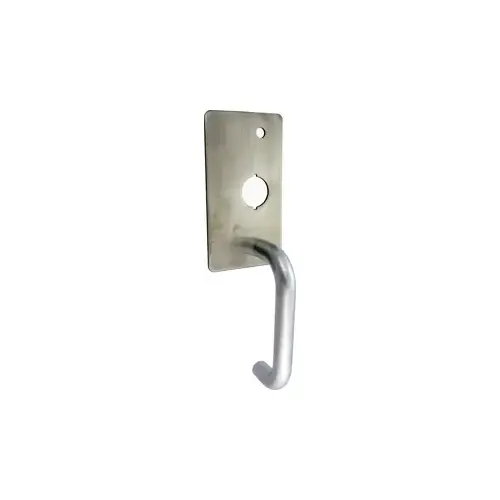 Escutcheon, Centron Night Latch Trim, Less Cylinder, Field Reversible, for 19 Series Device, US32D/630 Bright Stainless Steel