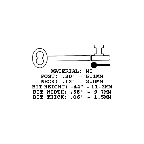 Bit Key Malleable Iron