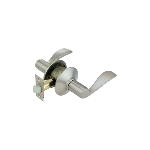 Passage Accent Lever Grade 2, Radius Corner/Drive-In Adjustable Backset, Satin Nickel 619