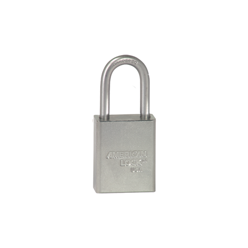 Safety Padlock 1-1/2" Shackle Silver Keyed Different Clear