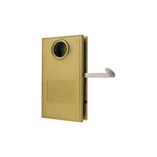 Sliding Gate Lockset, Double Cylinder, 1.625" Hook Gap, 1-1/4" Channel Size, Reversible Handing, Bronze Powder Coat