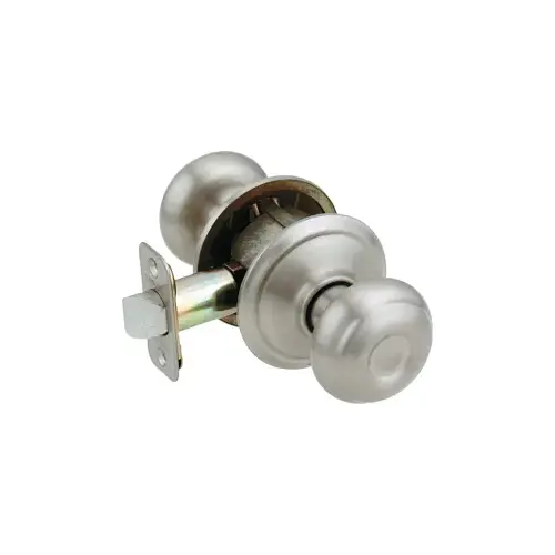 Passage Georgian Knob Grade 2, Radius Corner/Drive-In Adjustable Backset, Satin Nickel 619