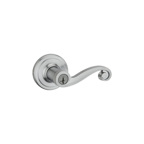 Satin Chrome Privacy Passage Door Lock Lever - Grade 2 Commercial, KW1 Keyway