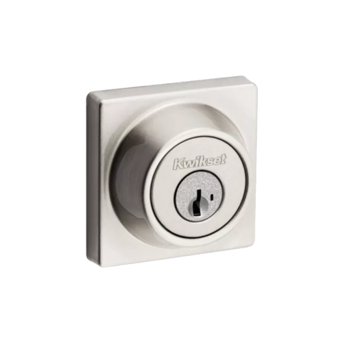 Single Cylinder Deadbolt, KW1 SmartKey, Keyed Alike 3, Radius Corner Adjustable Latch 2-3/8"-2-3/4" Backset, Grade 3, Satin Nickel US15/619