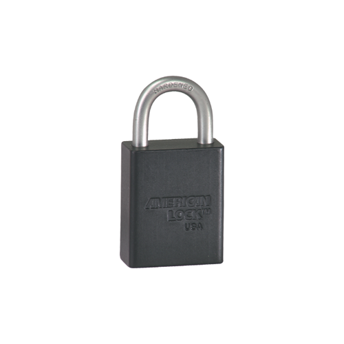 Safety Padlock 1" Shackle Black 0-Bit