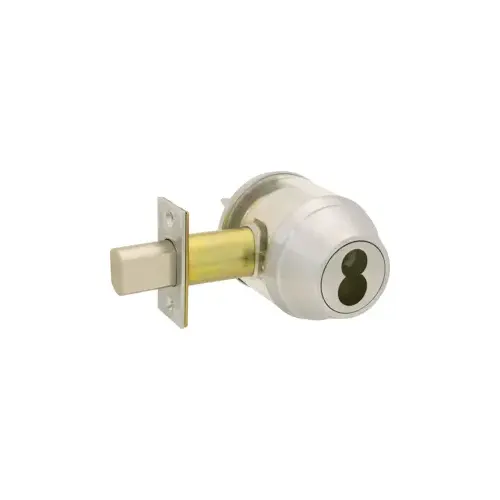 FSIC Prep, Deadbolt Single Cylinder, Full Sized IC Less Core, Grade 1, Satin Chrome 626, US26D