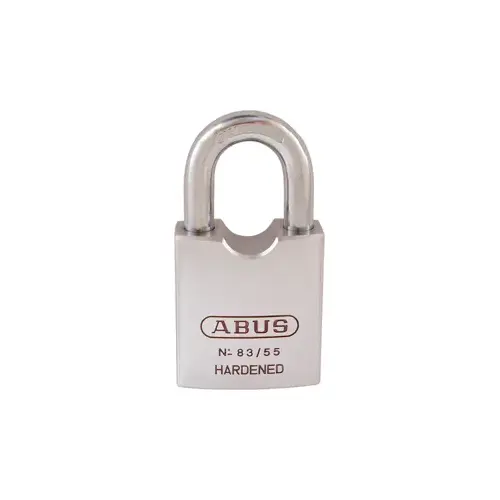 Chrome Plated Steel Rock Padlock 2-1/8" - Schlage C Keyway 0-Bitted, Shackle - 7/16" Diameter and 1-7/16" Vertical Clearance, Boxed