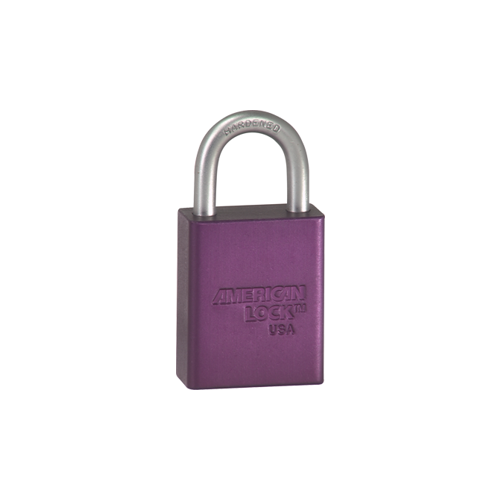 Safety Padlock 1" Shackle Purple, Keyed Alike