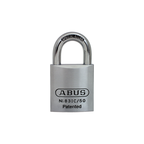 Chrome Plated Brass Padlock 1-7/8" Wide - SFIC Small Format IC Prep, Less Core, Shackle - 3/8" Diameter and 1-1/16" Vertical Clearance, Boxed