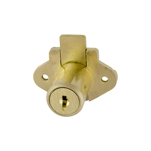 CCL Security Products 02066KD 118 Drawer Lock, 1-1/8", Dead Bolt, Disc Tumbler, Keyed Different KD, US4/606 Satin Brass