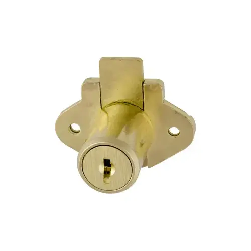 CCL Security Products 02066KD 118 Drawer Lock, 1-1/8", Dead Bolt, Disc Tumbler, Keyed Different KD, US4/606 Satin Brass