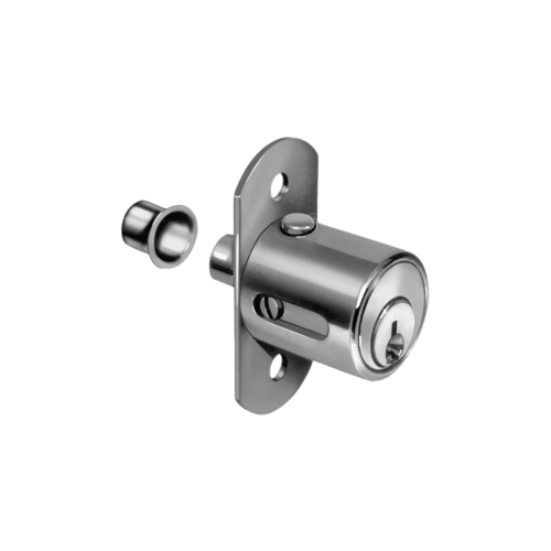 Pin Sliding Door Lock 1-1/8" Satin Brass