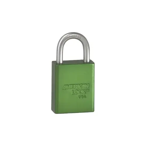 Safety Padlock 1" Shackle Green, Keyed Alike