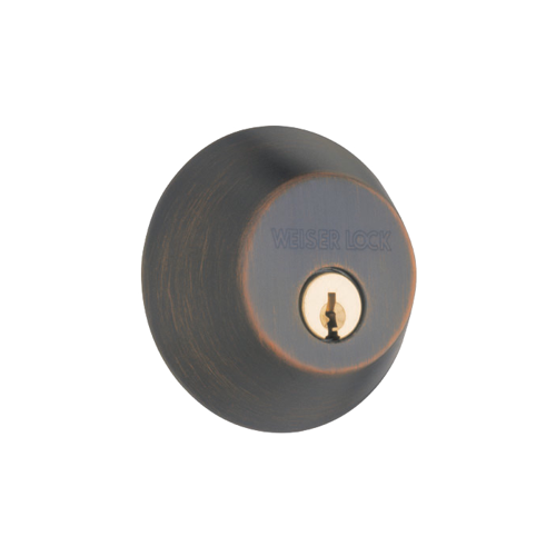 Weiser Lock GD947111PWS Single Cylinder Deadbolt, 5-Pin, Pin & Tumbler Cylinder, Square Corner Adjustable Latch, 1/4" Radius Full Lip Deadbolt Strike, Medium Duty, Grade 2, 11P/716 Venetian Bronze