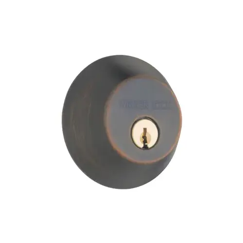 Single Cylinder Deadbolt, 5-Pin, Pin & Tumbler Cylinder, Square Corner Adjustable Latch, 1/4" Radius Full Lip Deadbolt Strike, Medium Duty, Grade 2, 11P/716 Venetian Bronze