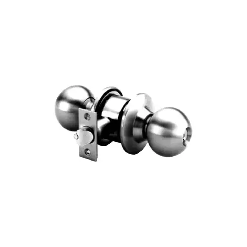 Institution Knob, Marks C Keyway, 6 Pin, 2-3/4" Backset, Grade 2, Stainless Steel US32D/630