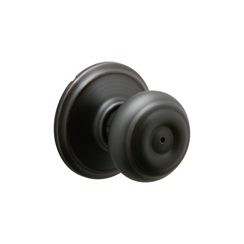 Privacy Georgian Knob Grade 2, Radius Corner/Drive-In Adjustable Backset, Aged Bronze 716