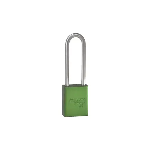 Padlock 3" Shackle Green, Keyed Alike 24785