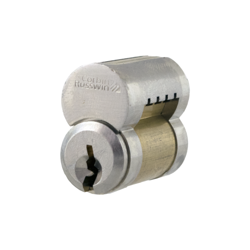 LFIC Large Format IC Core, 6-Pin Core L4 Keyway, 0-Bitted, Satin Chrome 626/ US26D