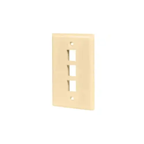 Faceplate 3 Keystone (25 Pack) - Ivory