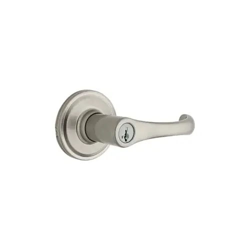 Weiser Lock GLA535A156LR1 SMT Entry, Aspen Lever, 5-Pin, SmartKey Re-Keying Cylinder, KW1 Keyway, Medium Duty, Cylindrical Lock, 6-Way Adjustable Latch, Radius Corner Strike, UL, ADA, Grade 2, US15/619 Satin Nickel