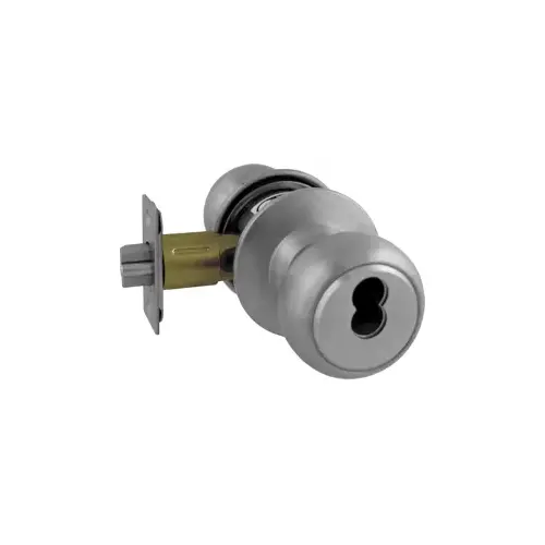 SFIC - Institution Knob, Small Format IC, Less Cores, 2-3/4" Backset, T-Strike, Grade 2, Stainless Steel US32D/630