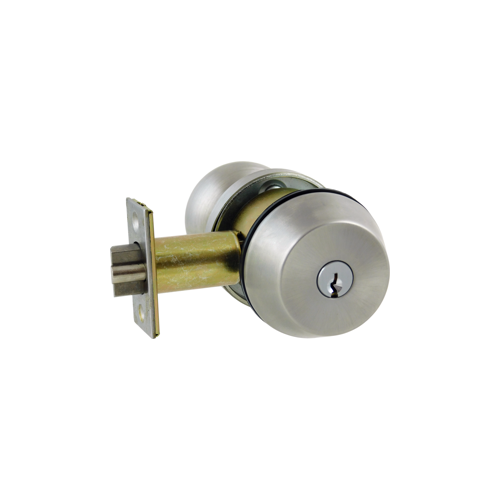 Gate Lock Single Cylinder X Knob , Marks C Keyway, 6 Pin, 2-3/8" Backset, Satin Bronze US10/612 x Stainless Steel US32D/630