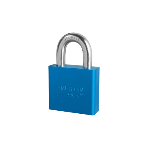 Padlock 1-1/8" Shackle Aluminum Blue