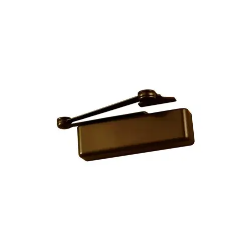 Surface Mount, Case Iron, Door Closer, Delayed Action Cylinder, Adjustable Spring Size 1-6, Patented Green Dial, Hold-Open Cush-N-Stop Arm, All Weather Liquid X Fluid, ADA, UL, Grade 1, DKBZ/695 Dark Bronze Powder Coat