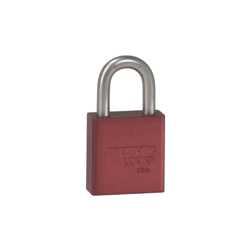 Padlock 1-1/8" Shackle Red Zero-Bitted