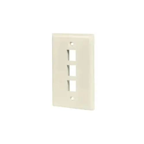 Wavenet FP03PLA-25PK Faceplate 3 Keystone (25 Pack) - L. Almond