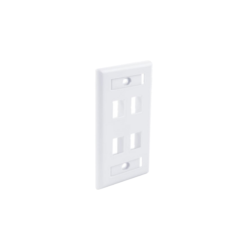 Faceplate 4 Keystone (EA) - White