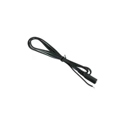 Male 2.1mm DC Plug 3ft Leads Black