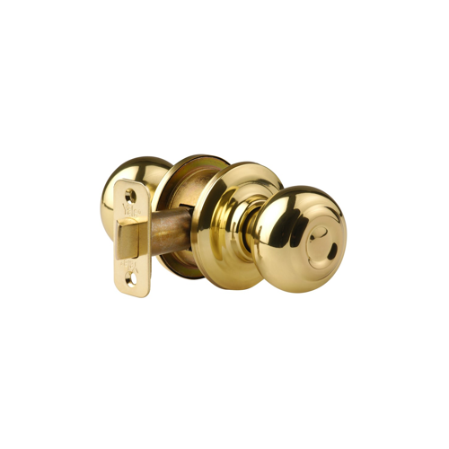 Interior Trim Knob - Oxford, Single Cylinder Deadbolt, RC Adjustable Backset 2-3/8" - 2-3/4", Grade 2, Polished Brass 605/US3