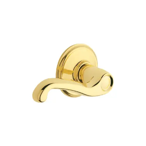 Keyless Inside of F60 Flair Lever, Right Hand, Triple Option Adjustable Backset, 605/US3 Bright Brass