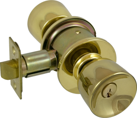 Schlage Lock Company A53PDTUL605-2-3/4 BS T-STRIKE Grade 2 Entry Tulip Knob, 2-3/4 Backset (11-096), T-Strike (10-001), C Keyway, Bright Brass 605, US3