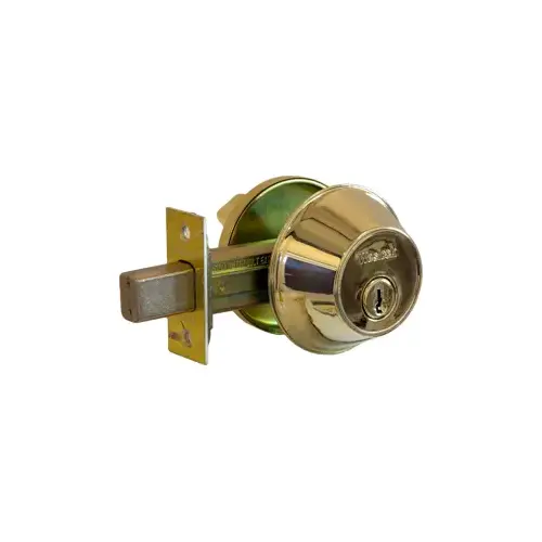 Single Cylinder Deadbolt US3 Grade 2 Polished Brass