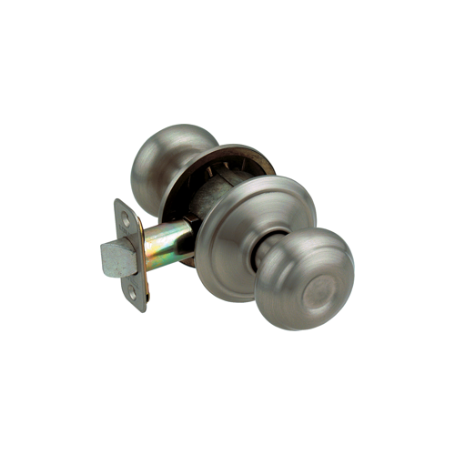 Passage Georgian Knob Grade 2, Radius Corner/Drive-In Adjustable Backset, Antique Pewter 620