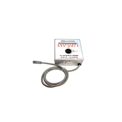 Securitech TEL-A10 Battery Operated Alarm, Contact Cable, Mortise Cylinder not Included, (Uses 2 9 Volt Batteries), Wall Mounted, Key Switch Box, Momentary Key Switch Function( Key Used to Shunt Alarm), On/Off Key Switch Option
