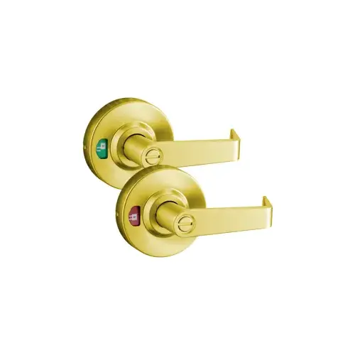 Privacy Indicator Sierra Lever Grade 1, 2-3/8" Backset, Brushed Brass 605