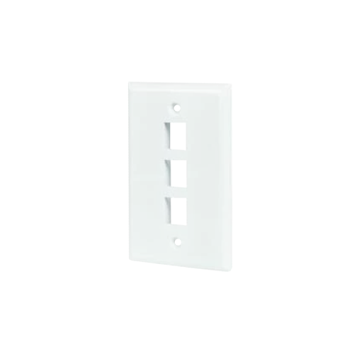 Faceplate 3 Keystone (25 Pack) - White